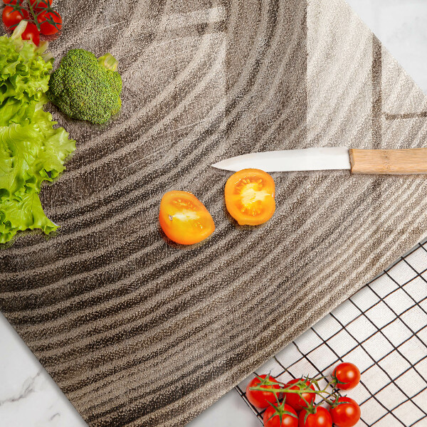 Steklena podloga za rezanje Leseni obroči