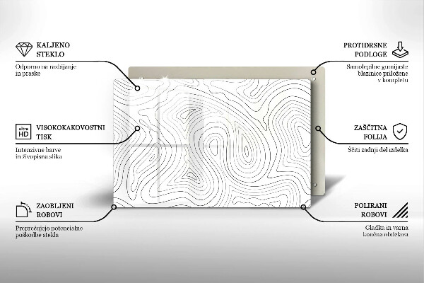 Steklena podloga za rezanje Abstraktne oblike