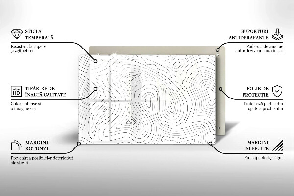Steklena podloga za rezanje Abstraktne oblike