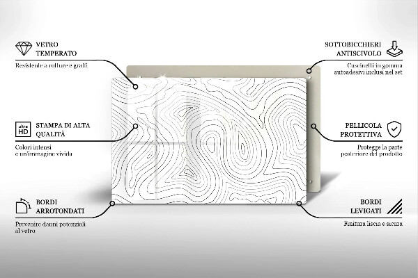 Steklena podloga za rezanje Abstraktne oblike