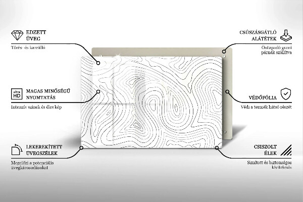 Steklena podloga za rezanje Abstraktne oblike