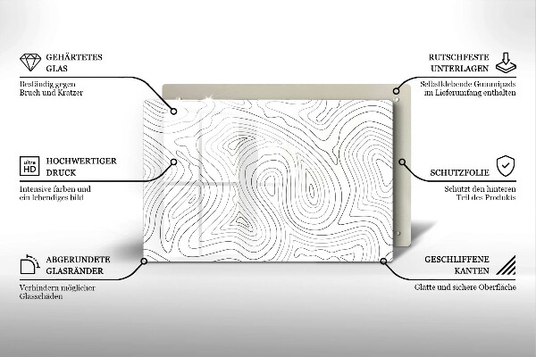 Steklena podloga za rezanje Abstraktne oblike