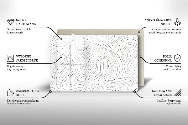 Steklena podloga za rezanje Abstraktne oblike
