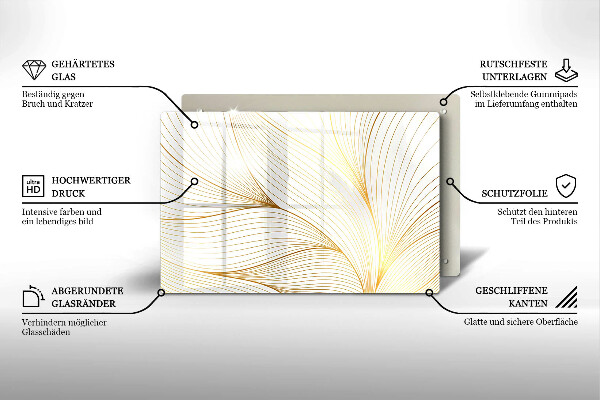 Steklena podloga za rezanje Vzorec modernih linij