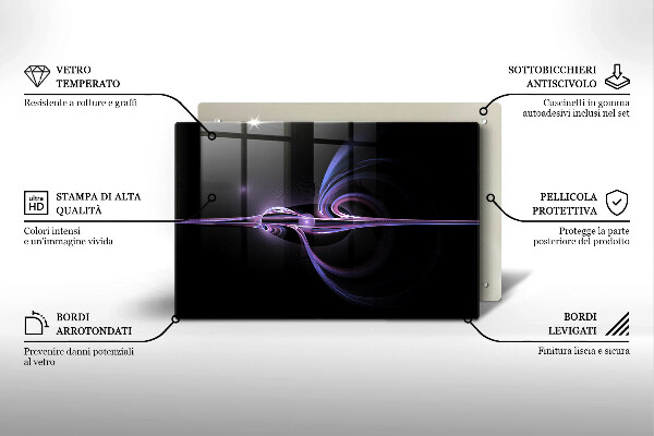 Steklena podloga za rezanje Moderna abstrakcija
