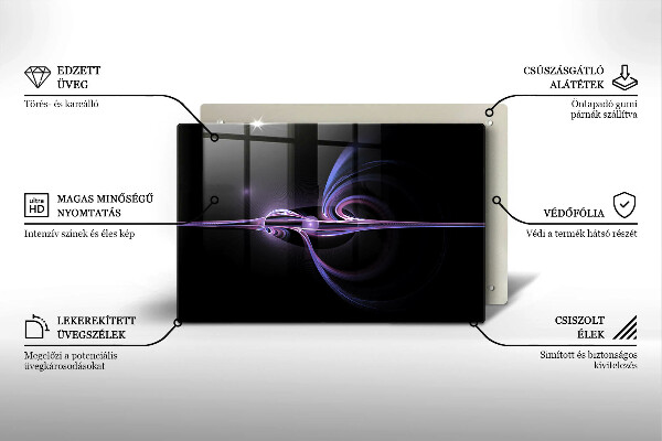 Steklena podloga za rezanje Moderna abstrakcija
