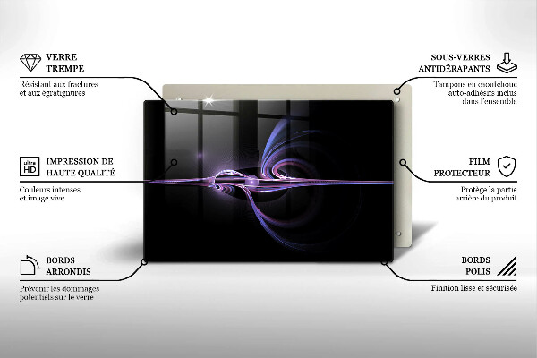 Steklena podloga za rezanje Moderna abstrakcija