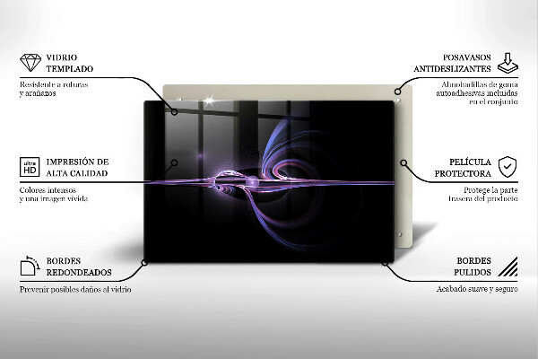 Steklena podloga za rezanje Moderna abstrakcija