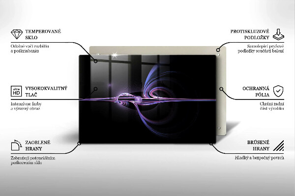 Steklena podloga za rezanje Moderna abstrakcija