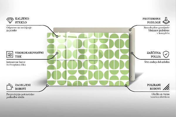 Steklena podloga za rezanje Vzorec boho oblik