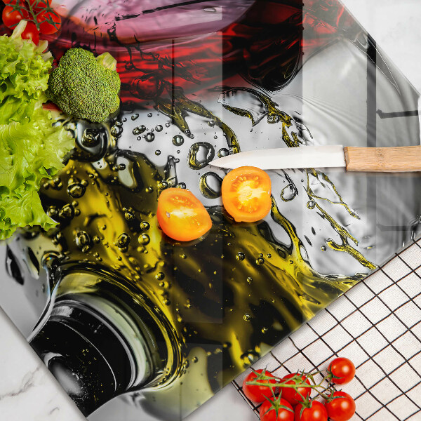 Steklena podloga za rezanje Kozarci vina