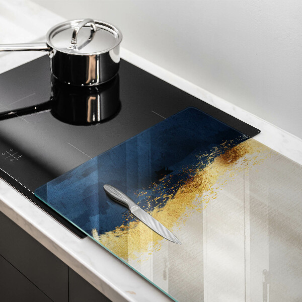 Steklena podloga za rezanje Zlata abstrakcija