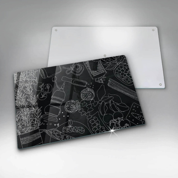 Steklena podloga za rezanje Kuhinjski dodatki