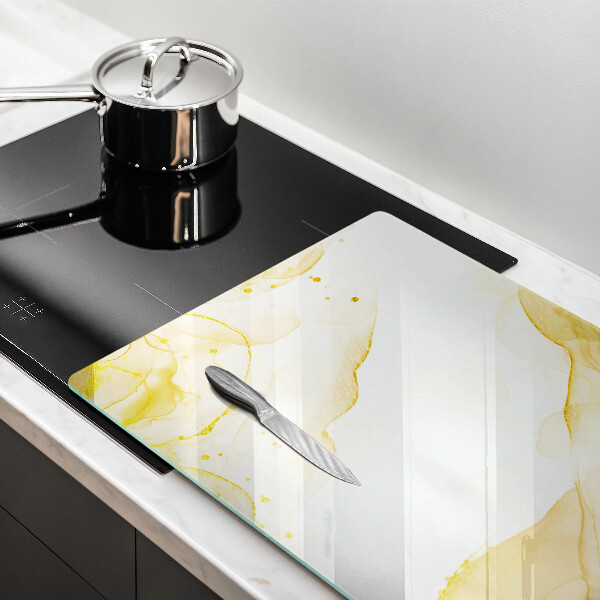 Steklena podloga za rezanje Zlata abstrakcija