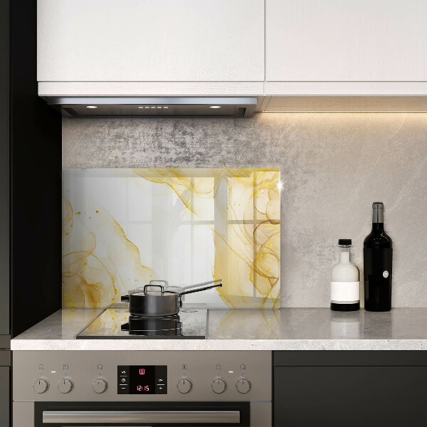 Steklena podloga za rezanje Zlata abstrakcija