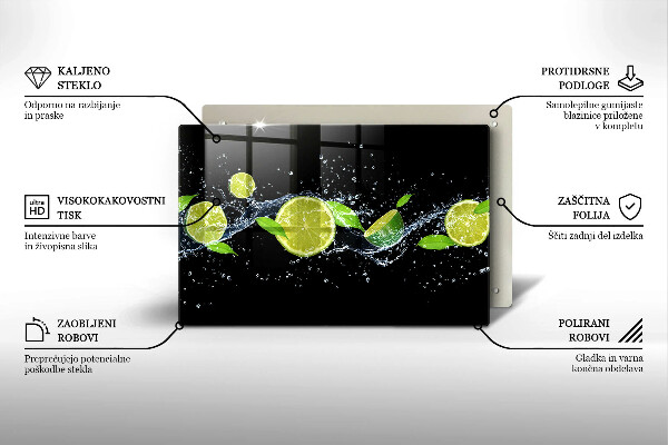 Steklena podloga za rezanje Metina voda