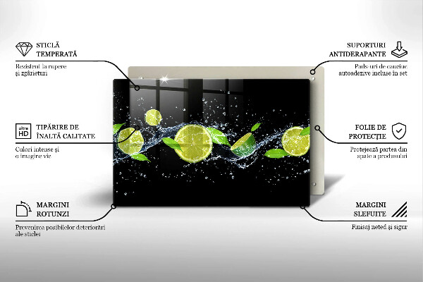 Steklena podloga za rezanje Metina voda