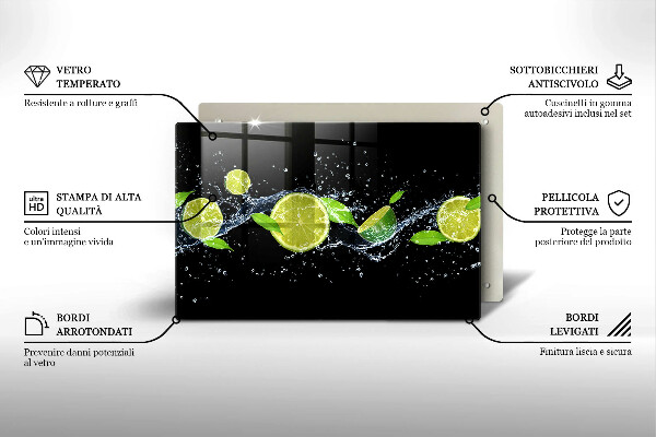 Steklena podloga za rezanje Metina voda