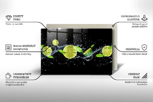 Steklena podloga za rezanje Metina voda