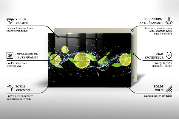 Steklena podloga za rezanje Metina voda