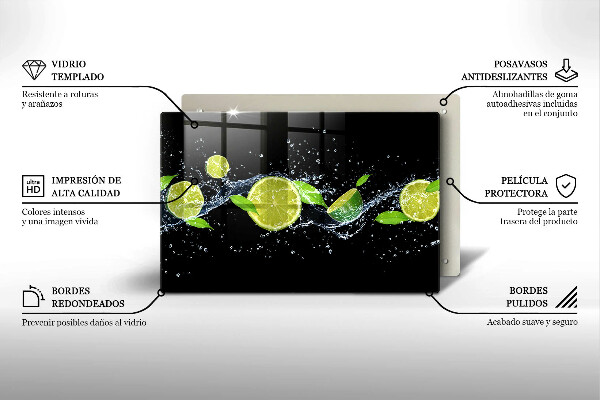 Steklena podloga za rezanje Metina voda
