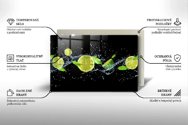 Steklena podloga za rezanje Metina voda