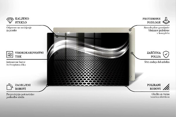 Steklena podloga za rezanje Kovinska konstrukcija