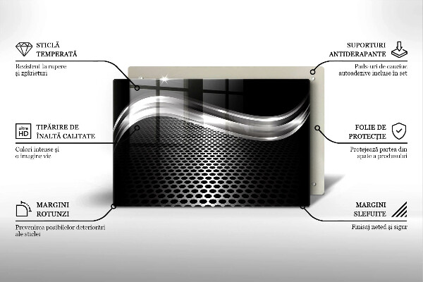 Steklena podloga za rezanje Kovinska konstrukcija