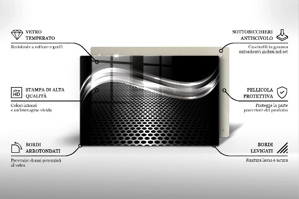 Steklena podloga za rezanje Kovinska konstrukcija