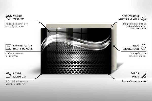 Steklena podloga za rezanje Kovinska konstrukcija