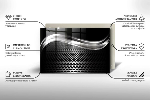Steklena podloga za rezanje Kovinska konstrukcija