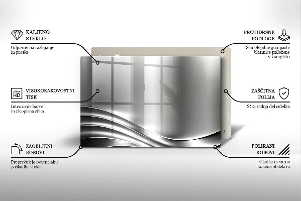 Steklena podloga za rezanje Kovinska konstrukcija