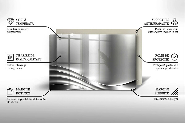 Steklena podloga za rezanje Kovinska konstrukcija