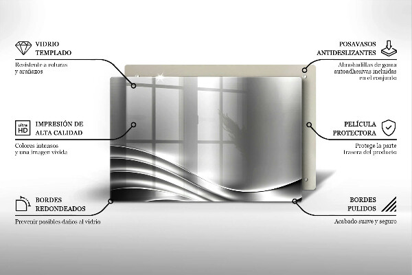 Steklena podloga za rezanje Kovinska konstrukcija