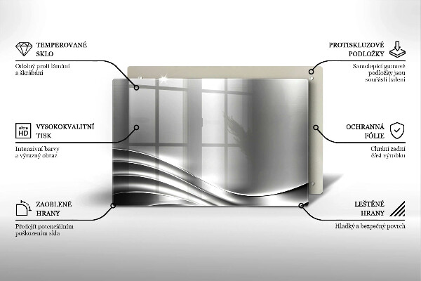 Steklena podloga za rezanje Kovinska konstrukcija