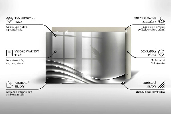 Steklena podloga za rezanje Kovinska konstrukcija