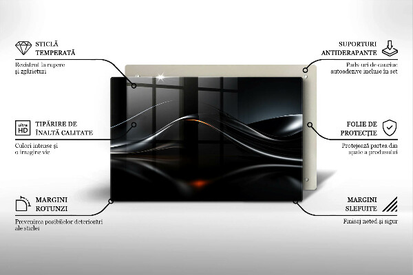 Steklena podloga za rezanje Abstraktno 3D oblikovanje