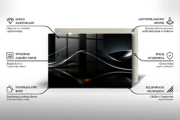 Steklena podloga za rezanje Abstraktno 3D oblikovanje
