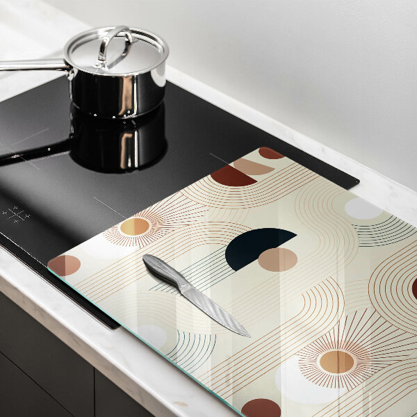 Steklena podloga za rezanje Boho geometrijske oblike