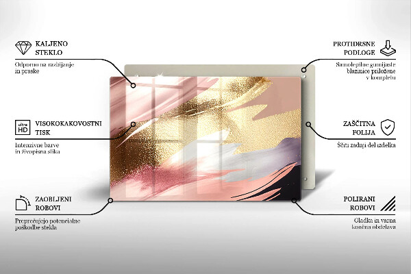 Steklena podloga za rezanje Pastelni madeži