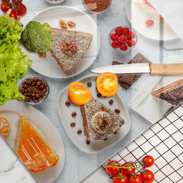 Steklena podloga za rezanje Sladkost torte