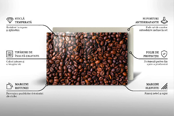 Steklena podloga za rezanje Kavna zrna