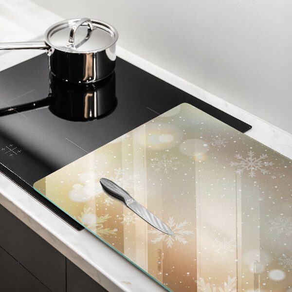 Steklena podloga za rezanje Snežinke