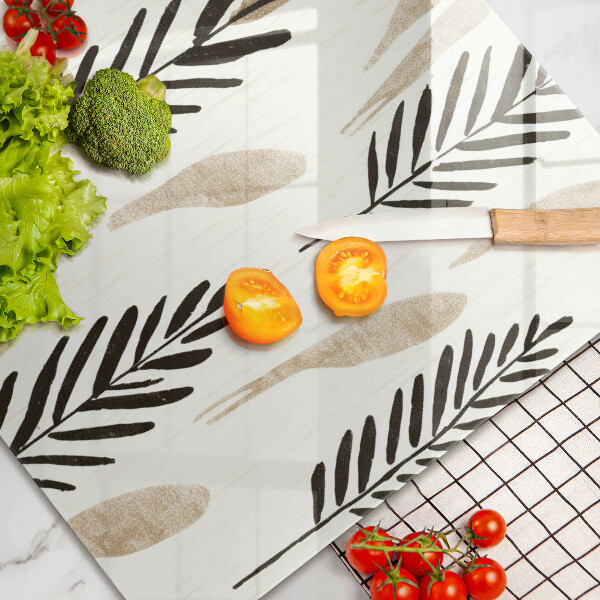 Steklena podloga za rezanje Boho rastline