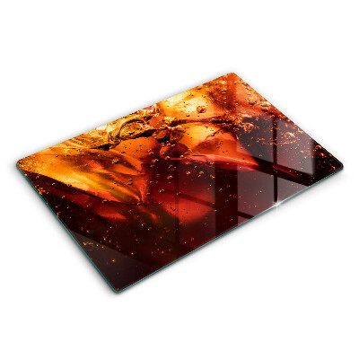 Steklena podloga za rezanje Cola pijača z ledom