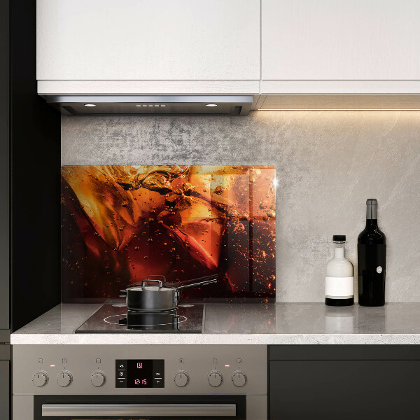 Steklena podloga za rezanje Cola pijača z ledom