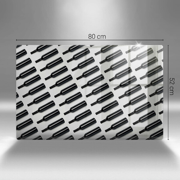 Steklena podloga za rezanje Steklenice črnega vina