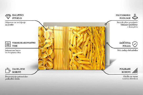 Steklena podloga za rezanje Testenine