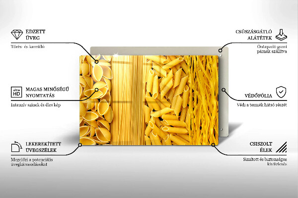 Steklena podloga za rezanje Testenine