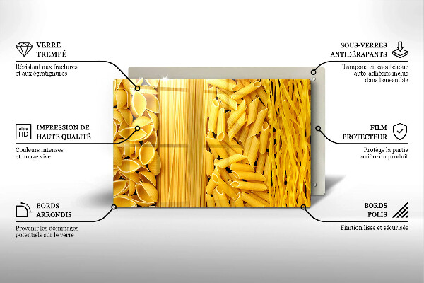 Steklena podloga za rezanje Testenine